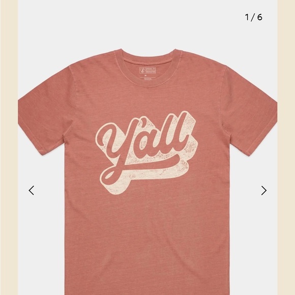 GUC Y’all graphic tee size Large  Rust/Rose color. Some wear around neck. Soft!! - Picture 1 of 9